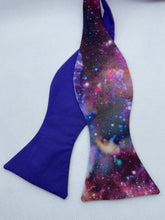 Load image into Gallery viewer, Purple Galaxy Bow Tie
